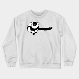 Kizzy the Black and White Ruffed Lemur Crewneck Sweatshirt